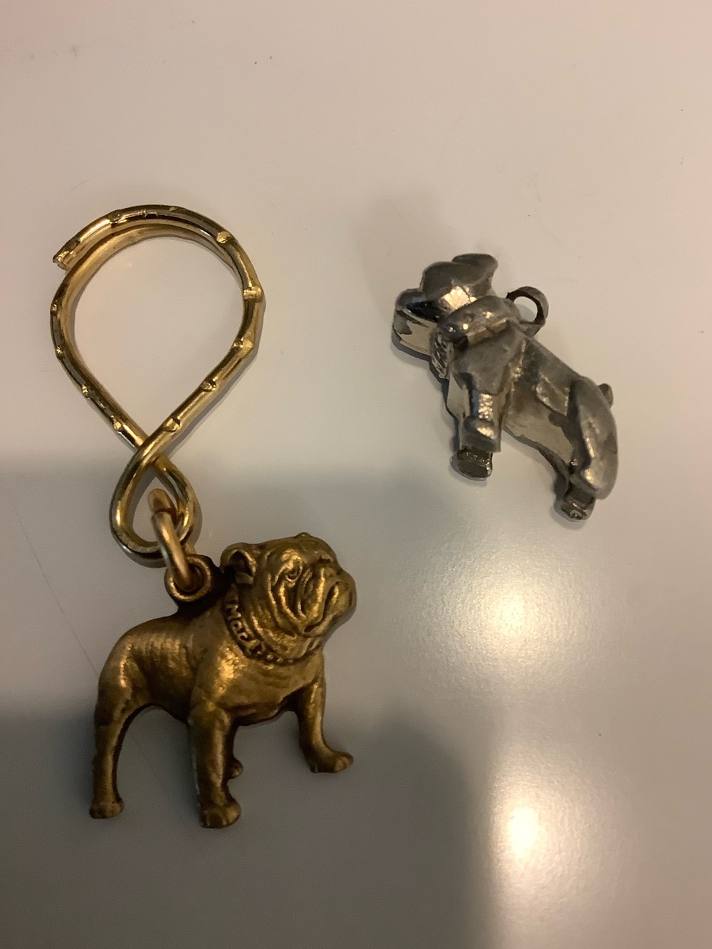 Two Vintage Mack Trucks Key Ring Charms
